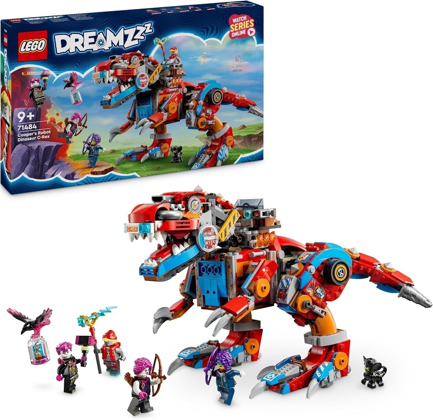 LEGO Dreamzzz 2 w 1 Coopers Dino-Mech C-Rex Zabawka Pterodaktyl T.Rex Figurka dla chłopców i dziewcząt Kreatywna zabawka Zestaw przygodowy Prezent dla 9 lat 71484 Zestawy do budowania Beuche den LEGO-Store Default Title