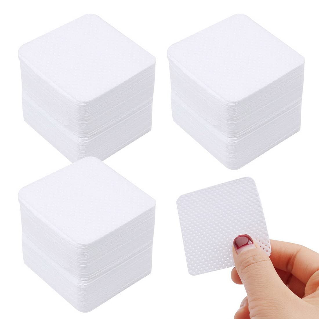 300 Stück Nagellackentferner Pads, Fusselfreie Nägel Wattepads Für Nägel Nagellackentferner Niestrzępiące się chusteczki do paznokci Cleaner Gelnägel - Rosa