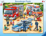 Puzzle dla dzieci Ravensburger - 06144 Ciekawe zawody - Puzzle ramkowe dla dzieci od 4. roku życia zawierające 30 elementów Puzzle Naty Shop Turkusowy / Turkusowy