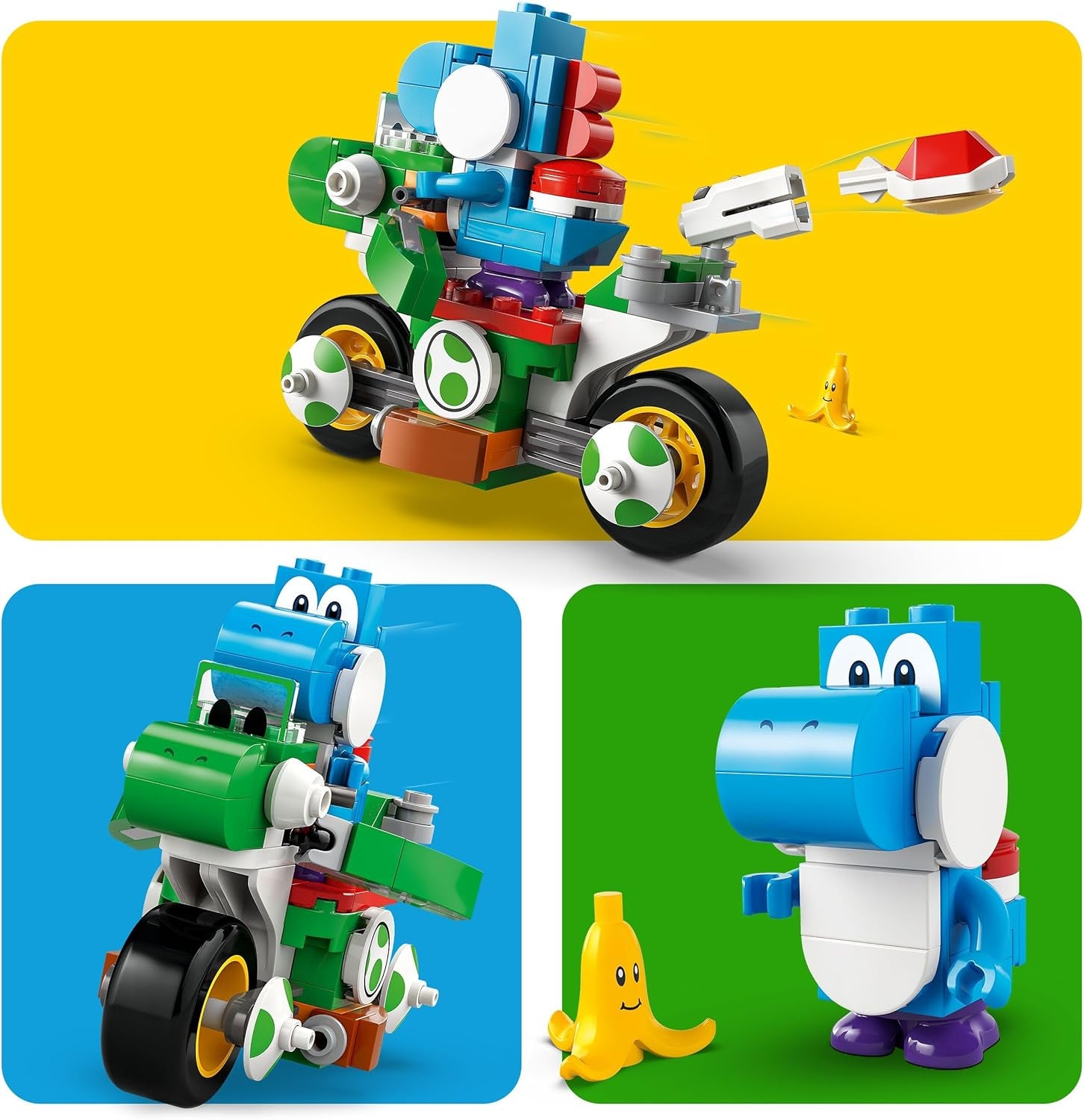 LEGO Super Mario: Mario Kart - Rower Yoshi, zestaw kolekcjonerski Nintendo Adventure, prezent dla dzieci, chłopców, dziewcząt i graczy w wieku 7+, zestaw figurek Yoshi 72031 Zestawy do budowania Kup w sklepie LEGO