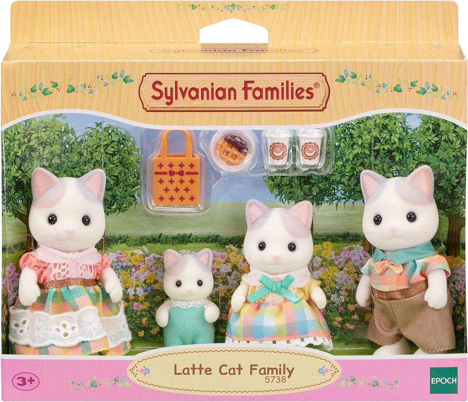 Sylvanian Families - 5738 Rodzina kotów mlecznych - Figurki z domku dla lalek