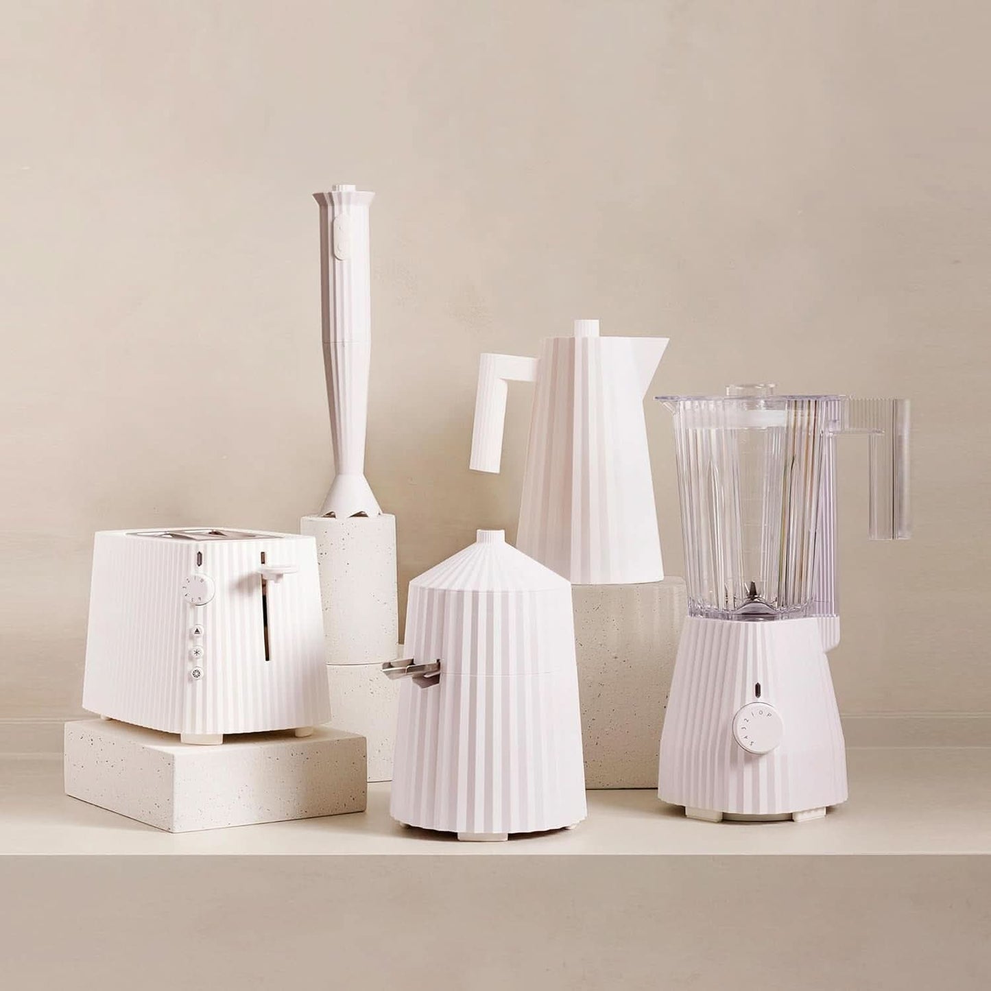 Alessi Plissé MDL09 W - Blender z karafką z podziałką, żywica termoplastyczna, Kitchen Naty Shop
