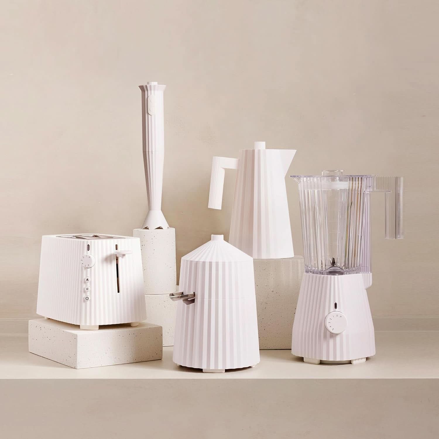 Alessi Plissé MDL09 W - Blender z karafką z podziałką, żywica termoplastyczna, Kitchen Naty Shop