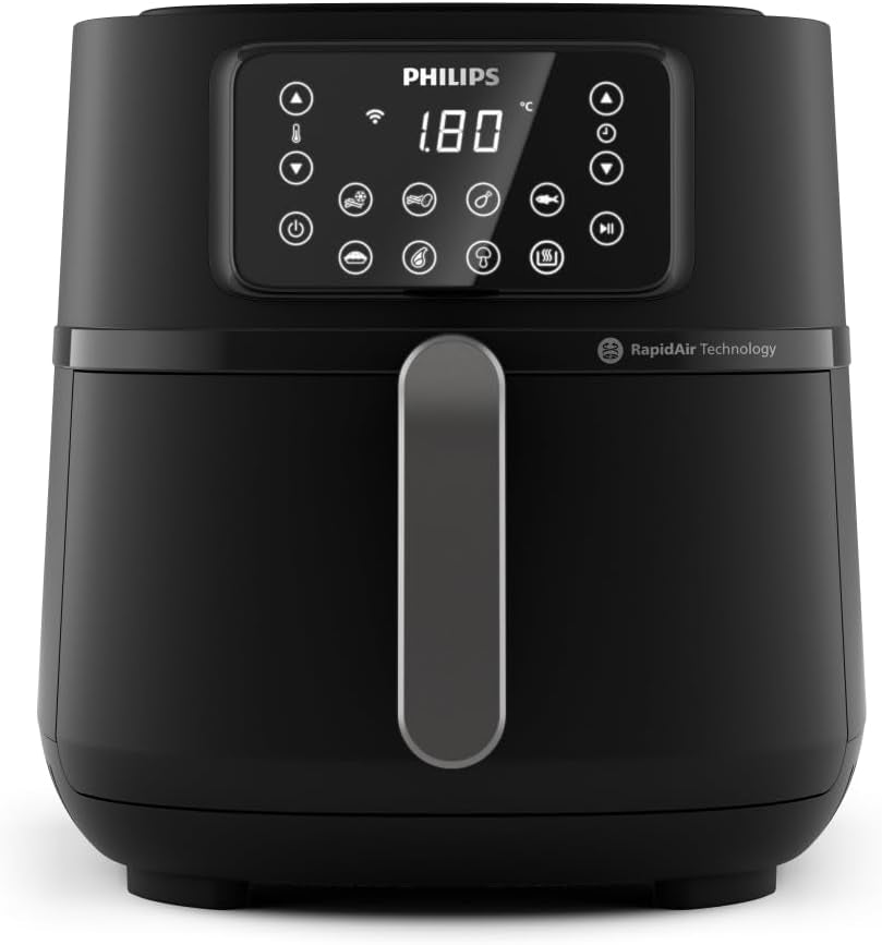 Philips 3000Er Airfryer XL - Technologia Rapid Air, smażenie do 90% mniej tłuszczu, pojemność 1,2 kg, 6,2 litra, ekran dotykowy Urządzenia Naty Shop Schwarz Połączenie bezprzewodowe 7,2 L