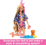 Zestaw upominkowy BARBIE Pop Reveal Rise & Surprise — ponad 15 niespodzianek, w tym 1 lalka Barbie, akcesoria plażowe zapewniające wesołą i owocową zabawę dla dzieci w wieku od 3 lat, HRK57
