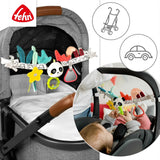 Łańcuszek do karuzeli Fehn Panda Baby Mobile - łańcuszek do karuzeli dziecięcej z uroczymi figurkami - elastyczna wisząca zabawka dla dziecka - zabawka do wózka dla niemowląt i małych dzieci od 0+ miesiąca Baby Toys Naty Shop