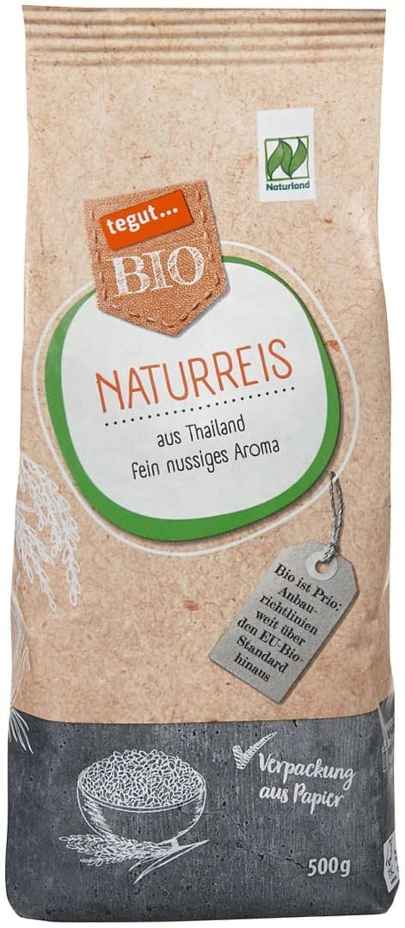 tegut... Organiczny ryż brązowy, 1 x 500 g