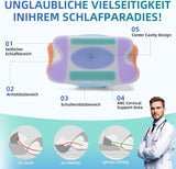 RUMMY Ergonomiczna poduszka podtrzymująca szyję z pianki Memory ze zdejmowanym, zmywalnym pokrowcem do podkładów bocznych i brzusznych (szara) Poduszki ortopedyczne na szyję Naty Shop
