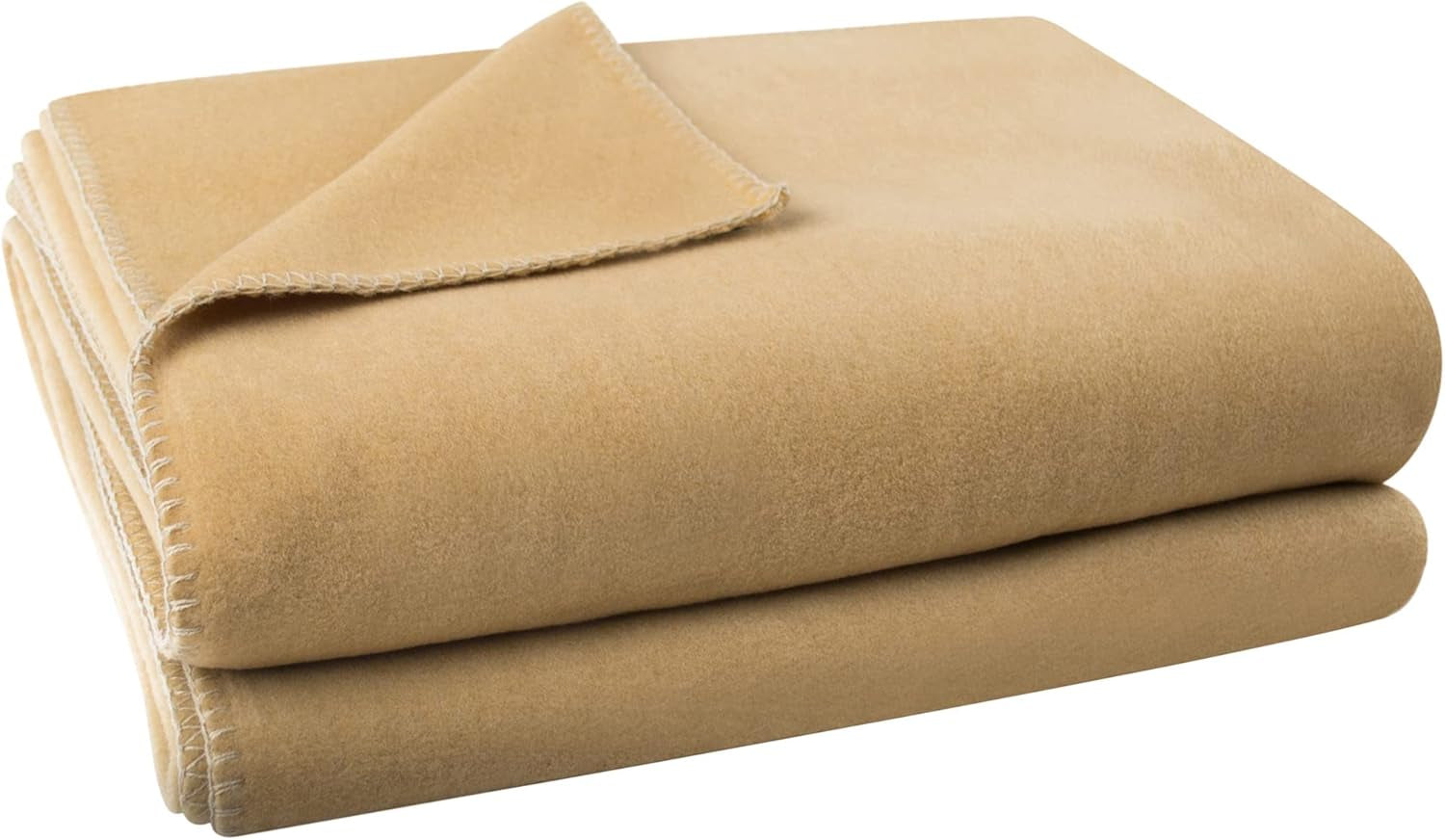 Koc Zoeppritz w kolorze: beżowy, wykonany z 65% poliestru, 35% wiskozy, rozmiar: 160X200 cm, 103291-810-160X200, 810 Camel Beds and Koce „zoeppritz od 1828” Tytuł domyślny