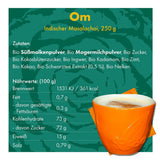 Becks Cocoa Om Masala Chai Tea Bio - Indyjska czarna herbata z tradycyjnymi przyprawami takimi jak cynamon, kardamon i imbir - Idealna do Chai Latte, 300g