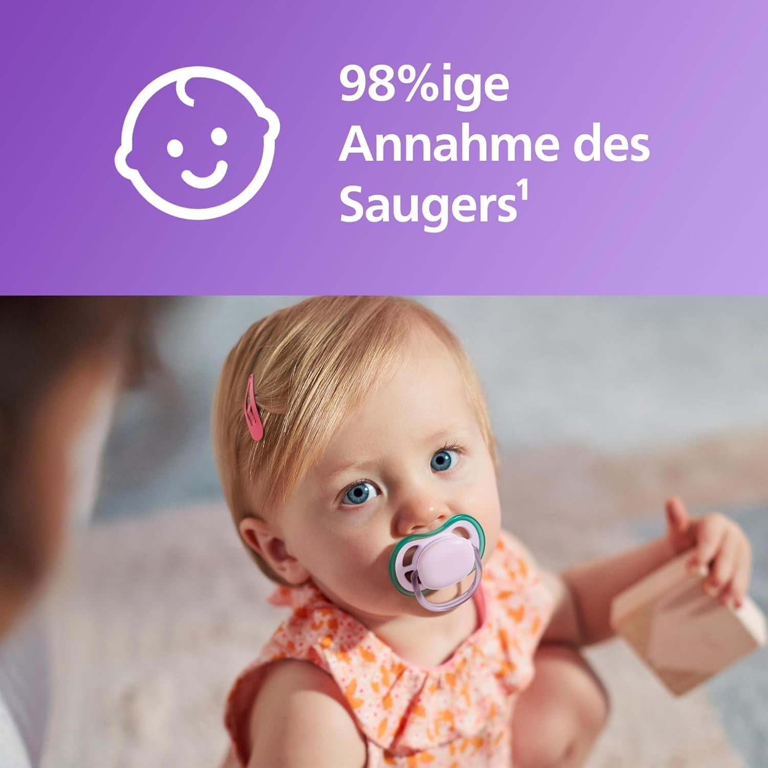 Smoczki Philips AVENT ultra air - Lekkie i oddychające smoczki dla dzieci w wieku 0-6 miesięcy, niezawierające BPA, z etui do przenoszenia jako sterylizator, 2 sztuki, model SCF085/24