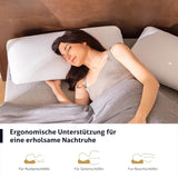 EGO HOME Poduszka Memory Foam Miękka, ergonomiczna poduszka do spania na plecach Poduszka podtrzymująca szyję z oddychającym i zmywalnym pokrowcem, certyfikat Oeko-Tex, poduszka pod szyję 75X35Cm Perne standard Naty Shop