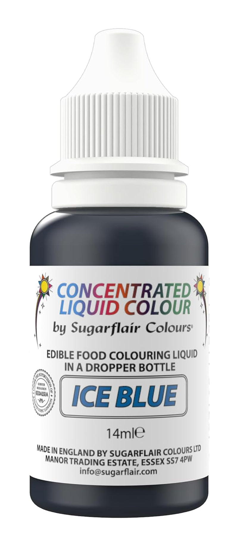Sugarflair Jadalne krople barwnika spożywczego w płynie Wiosenna zieleń - Barwnik spożywczy z pastą cukrową Buttercream - Nadaje się do aerografu - 14ml