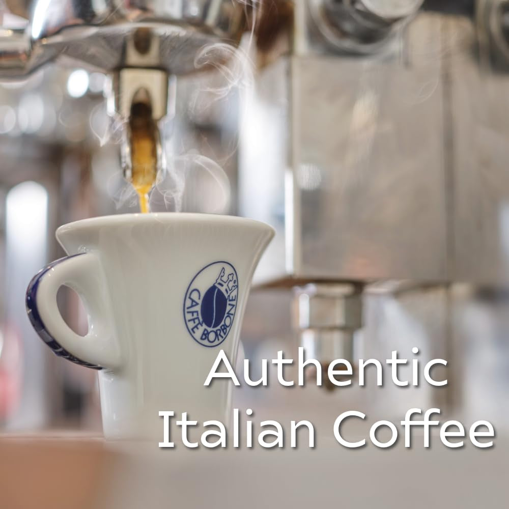 Kompostowalne podkładki Kaffeepads Caffè Borbone, niebieskie Kaffeemischung - 50 podkładek - Kompatybilne z papierowymi podkładkami ESE System 44 mm