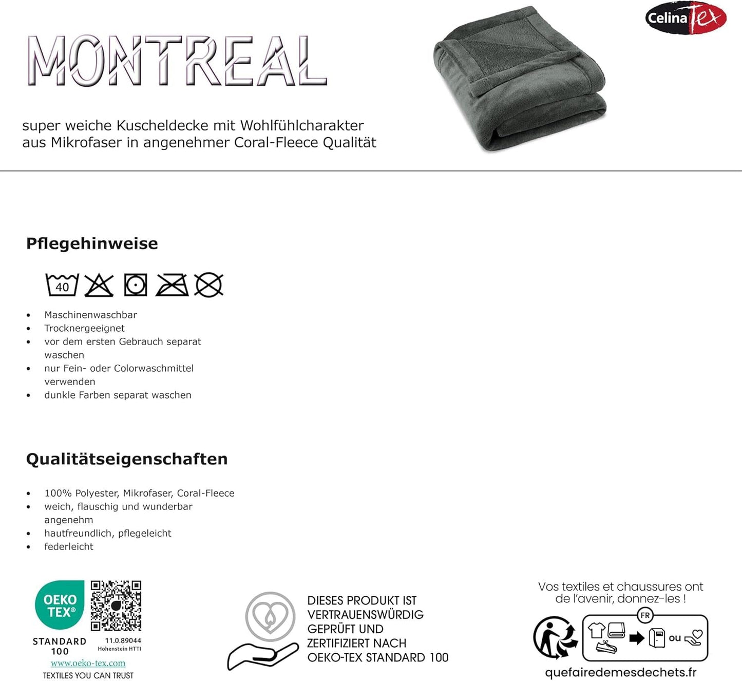 Puszysty koc Celinatex XXL 220 X 240 cm czerwony koc na sofę ciepły koc miękki polar z mikrofibry Oeko-Tex Montreal Łóżka i narzuty Besuche den CelinaTex-Store