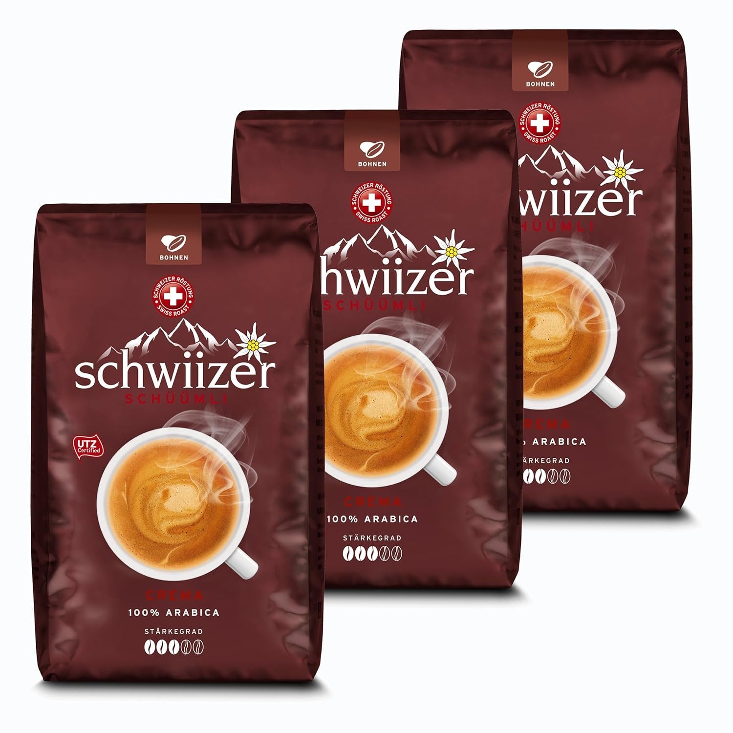 Kawa ziarnista Schwiizer Schüümli Cream, kawa palona, ​​kawa ziarnista, 3000 g