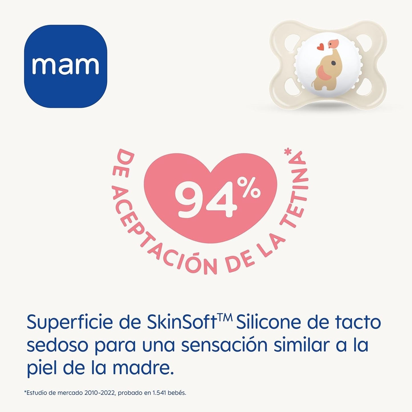 Smoczek MAM Clip It! Broach & Original S226 Skinsoft™ silikon, wyjątkowo miękki, dla dzieci od 0+ miesiąca
