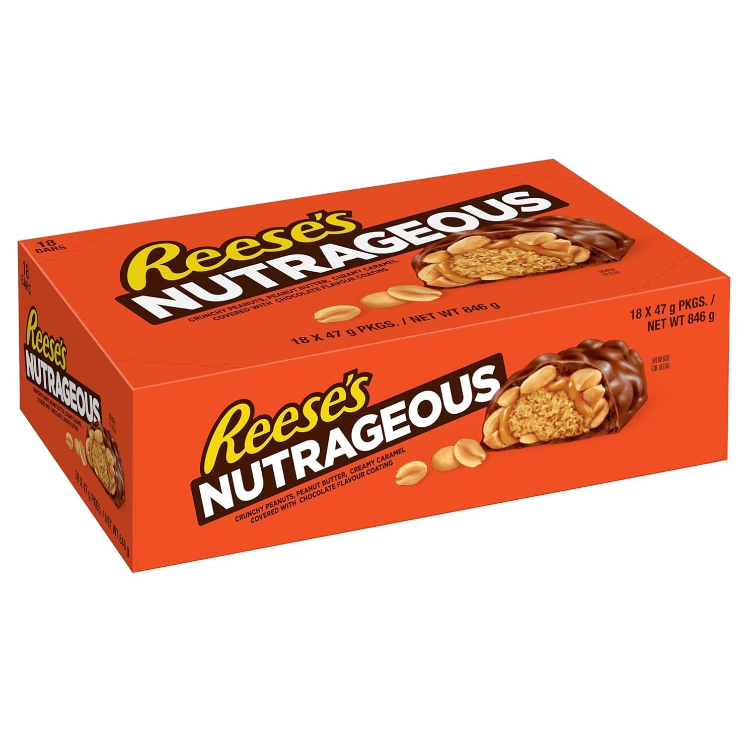 Nutrageous Peanut Butter - Batony czekoladowe z masłem orzechowym: 18 sztuk (18 x 47g)