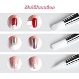 Qufiiry 5 sztuk Silikon Nagel Pinsel, Gel Schnitzen Pinsel, Silikon-Modellierpinsel Set, Doppel Köpfe DIY Maniküre Werkzeug