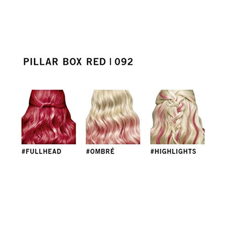Live Ultra Bright lub Pastel Red Hair Farba 3 sztuki Półtrwały kolor utrzymuje się do 15 myć - 092 Pillar Box Red Naty Shop Farba do włosów