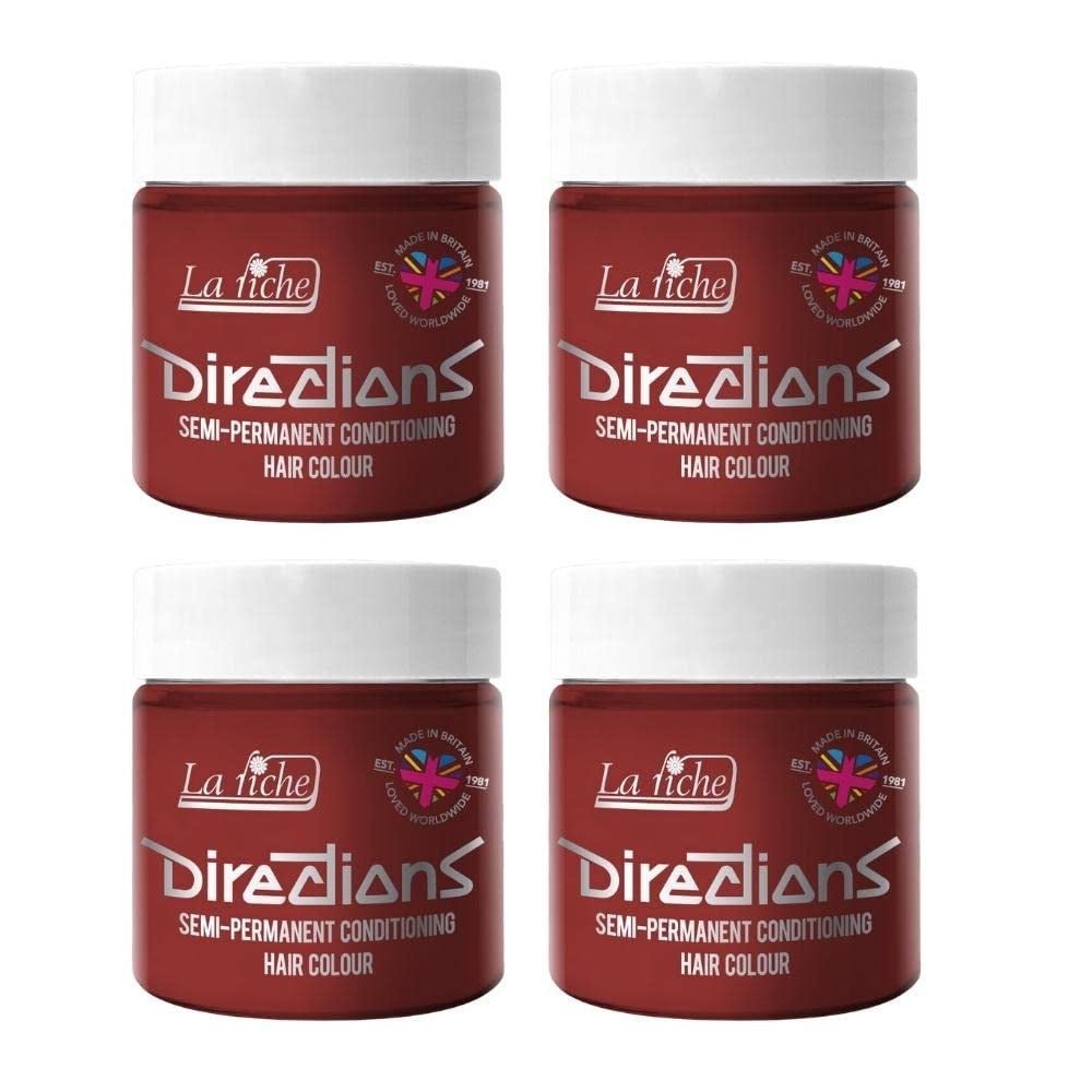 Półtrwała koloryzacja włosów Sposób użycia pudełko 100 ml 4 opakowania (Pillarbox Red) Farba do włosów Naty Shop Pillarbox Red 400 ml (1 opakowanie)