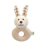 GRÜNSPECHT tkanina organiczna 100% bawełna organiczna, zabawka dla dziecka, miękka przytulanka, prezent urodzinowy, chrzest, baby shower, GOTS, beżowy (619-00) Zabawki Bebe Naty Shop Tkanina organiczna szczur królik
