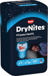 HUGGIES Drynites pieluszki nocne dla chłopców 4-7 lat (17-30 kg), 30 sztuk Naty Shop