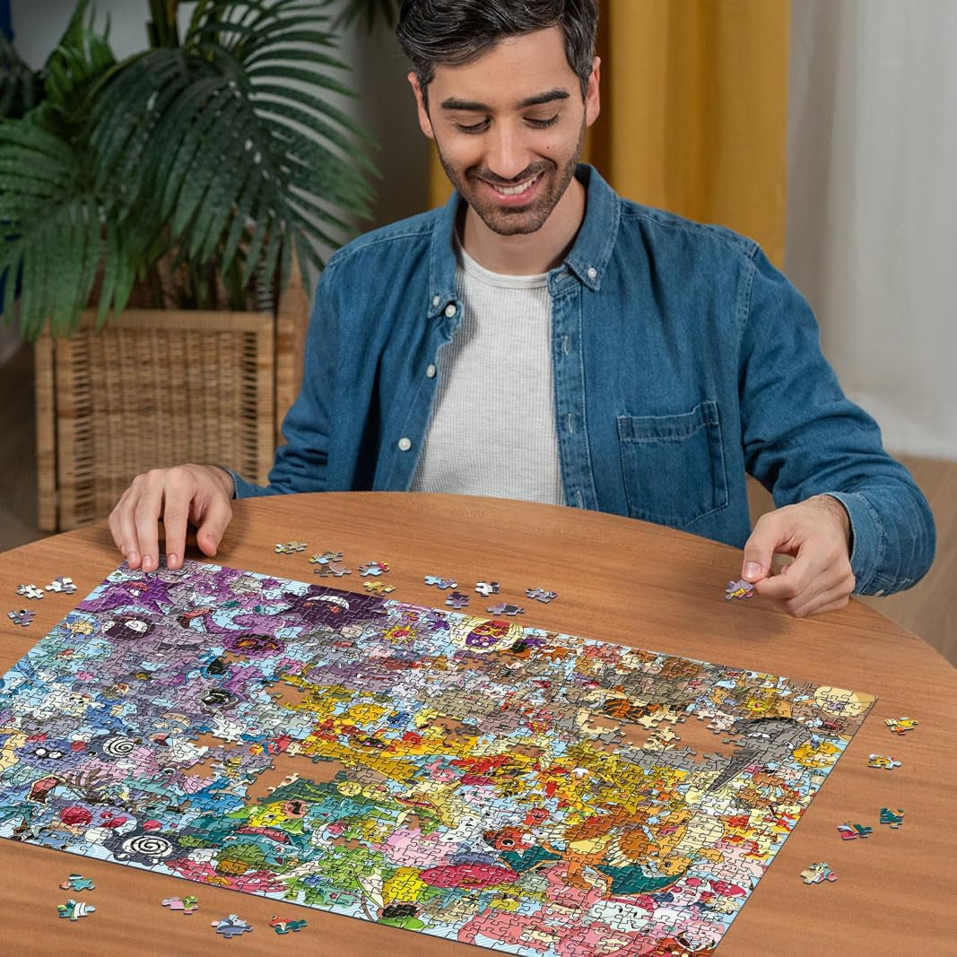 Ravensburger Puzzle 1000 Pieces 12000460 Challenge Pokémon - Wszystkie 150 Pokémonów z pierwszej generacji jako wymagająca łamigłówka dla dorosłych i dzieci w wieku 14 lat i starszych Puzzle Naty Shop