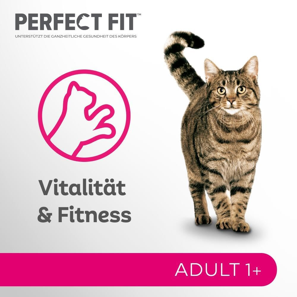 Perfect Fit Adult 1+ wybór mokrej karmy z łososiem, rybami głębinowymi, wołowiną i kurczakiem, 48 saszetek, 12x85g (4 sztuki w opakowaniu) - Mokra karma premium dla dorosłych kotów od 1 roku życia