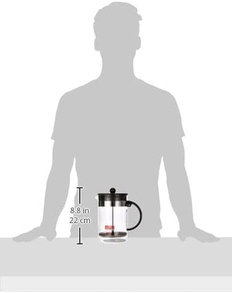 Ekspres do kawy Bodum 1582-01 bistroNOUVEAU (system French Press, można myć w zmywarce), 1,5 litra, czarny