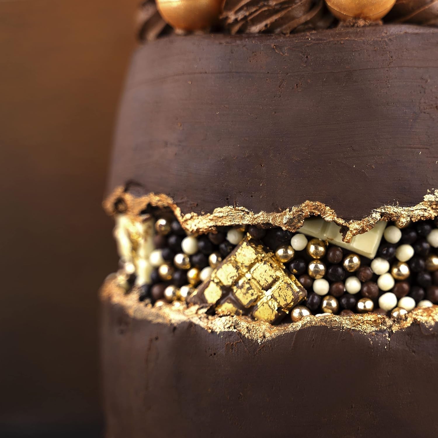 Günthart Backdecor Gold Powder - brokat jadalny, proszek do barwienia żywności, brokat do napojów - mały brokat ze złotym pyłem dla miłośników pieczenia, 1 opakowanie (1 x 7g)
