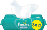 Chusteczki Pampers Fresh Clean Baby 81688041, 3x52 sztuki, (chusteczki dla niemowląt, plastikowa torba, dziewczynka/chłopiec, turkusowy, biały, Niemcy, 896,7 g)