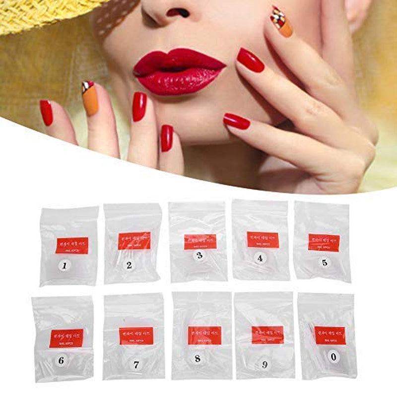 500 sztuk sztucznych tipsów, naturalne francuskie sztuczne końcówki do paznokci do manicure, L, sztuczne paznokcie DIY, owalny żel UV, akcesoria do paznokci dla kobiet i dziewcząt (naturalny kolor)