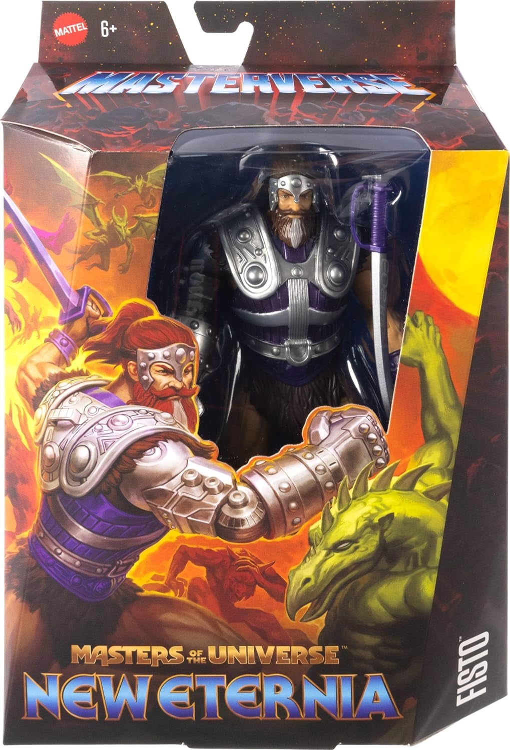Figurka Władcy Wszechświata Masterverse Ok. 18 cm, nowa Eternia Fisto, bohater zabawkowy MOTU z żelazną pięścią, 30 punktów ruchu, JBP76, [wielokolorowy] figurki Naty Shop