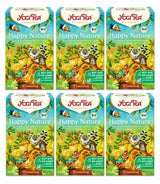 Herbata Yogi - Happy Nature, kup jedną i czyń dobro, organiczna herbata ziołowa z przyprawami ajurwedyjskimi, mango, mandarynka, mieszanka wanilii, herbata Yogi 6 opakowań, 6X17 torebek na herbatę (łącznie 102 torebek na herbatę)