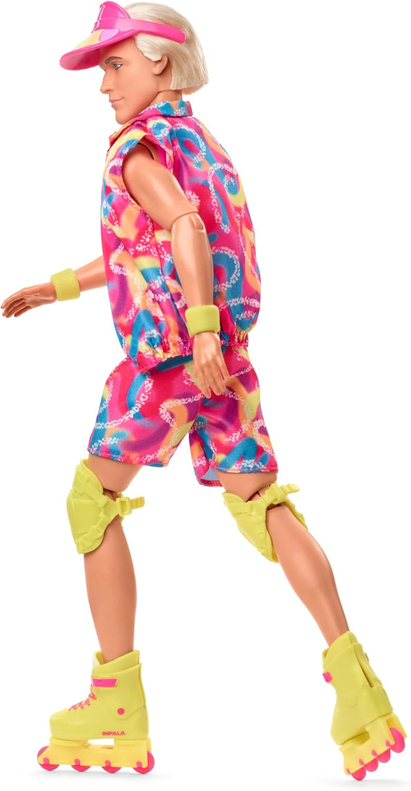 Kolekcjonerska filmowa lalka Barbie Ken ze strojem do jazdy na łyżwach w stylu retro i łyżwami, JBJ51, [wielokolorowe]