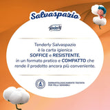 Oszczędność miejsca, 96 rolek papieru toaletowego, 2 warstwy, 220 łez na rolkę, Z naturalnymi ekstraktami z malwy i nagietka, Wyprodukowano we Włoszech, Testowany dermatologicznie.