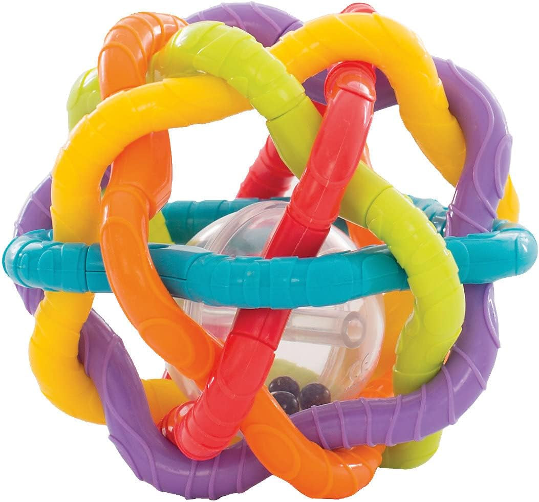 Playgro grzechotka dla dzieci - grzechotka dla dzieci - grzechotka dla dzieci - grzechotka - motoryka - zabawka dla dzieci - motoryka dla dzieci - kolorowe zabawki Bebe Naty Shop Bendy Ball