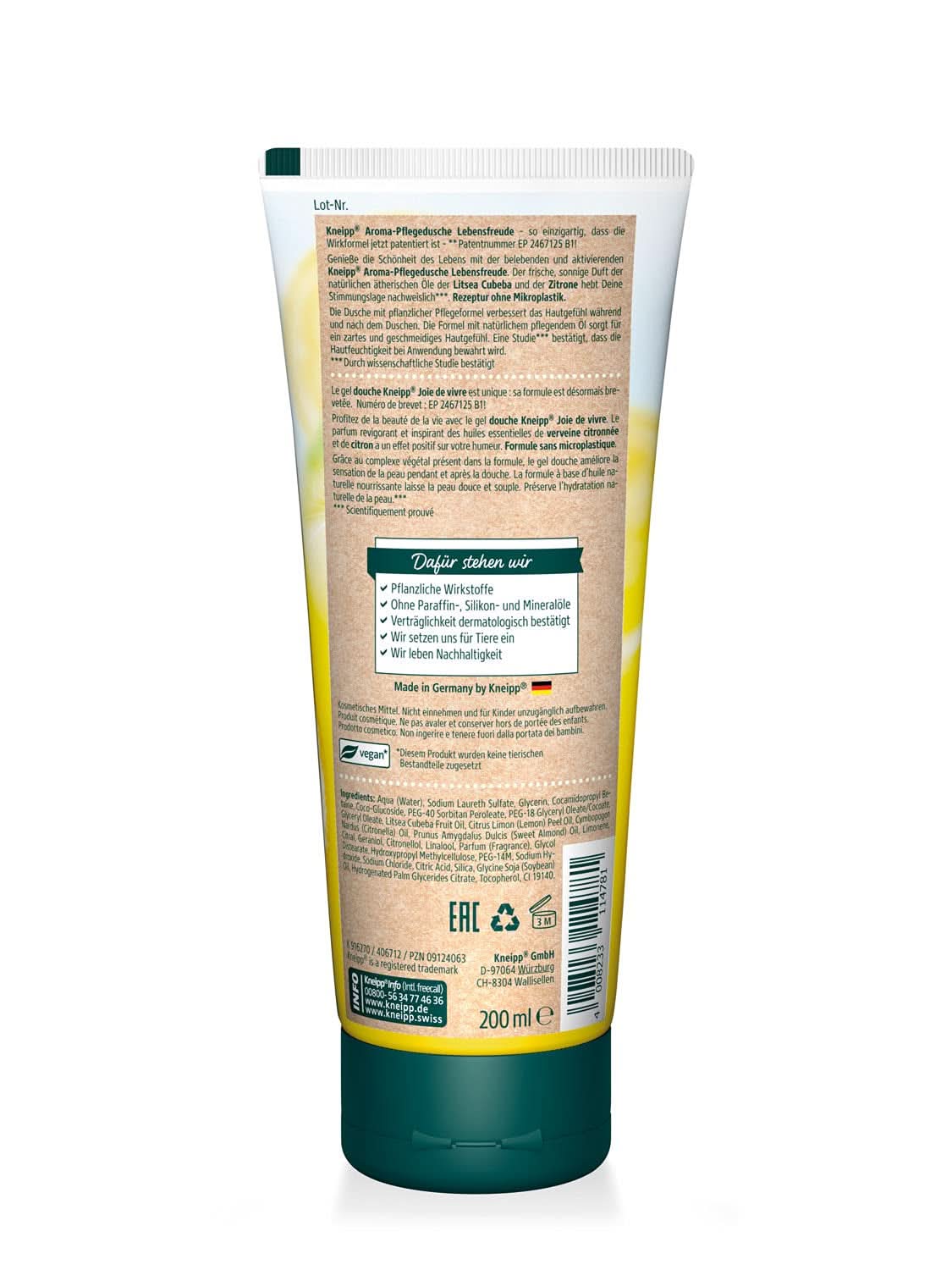 Kneipp Aroma, nawilżający żel pod prysznic, 200 ml Prysznic i kąpiel Naty Shop
