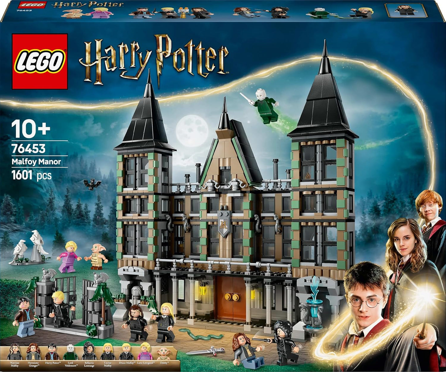 LEGO Harry Potter Malfoy Family Country Estate, fantastyczna zabawka do kolekcjonowania i eksponowania, prezent dla chłopców, dziewcząt i fanów świata czarodziejów, pomysł na prezent z 9 minifigurkami 76453 Zestawy do budowania Besuche den LEGO-Store