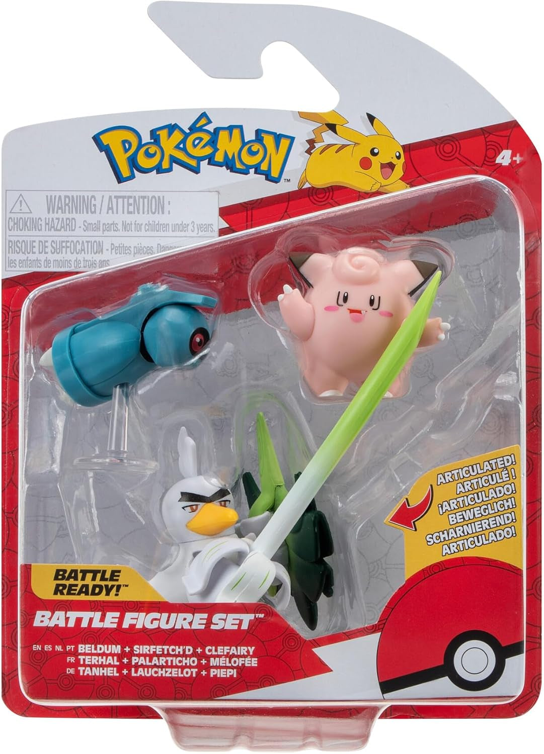 Pokémon PKW3057 Zestaw figurek bojowych-Piepi, Tanhel, Lauchzelot Figurki Naty Shop Piepi, Tanhel, Lauchzelot