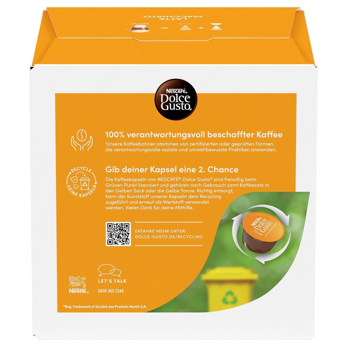 NESCAFÉ DOLCE GUSTO Latte Macchiato Kaffeekapseln Pakiet 6 sztuk (6 x 16 Kapseln)