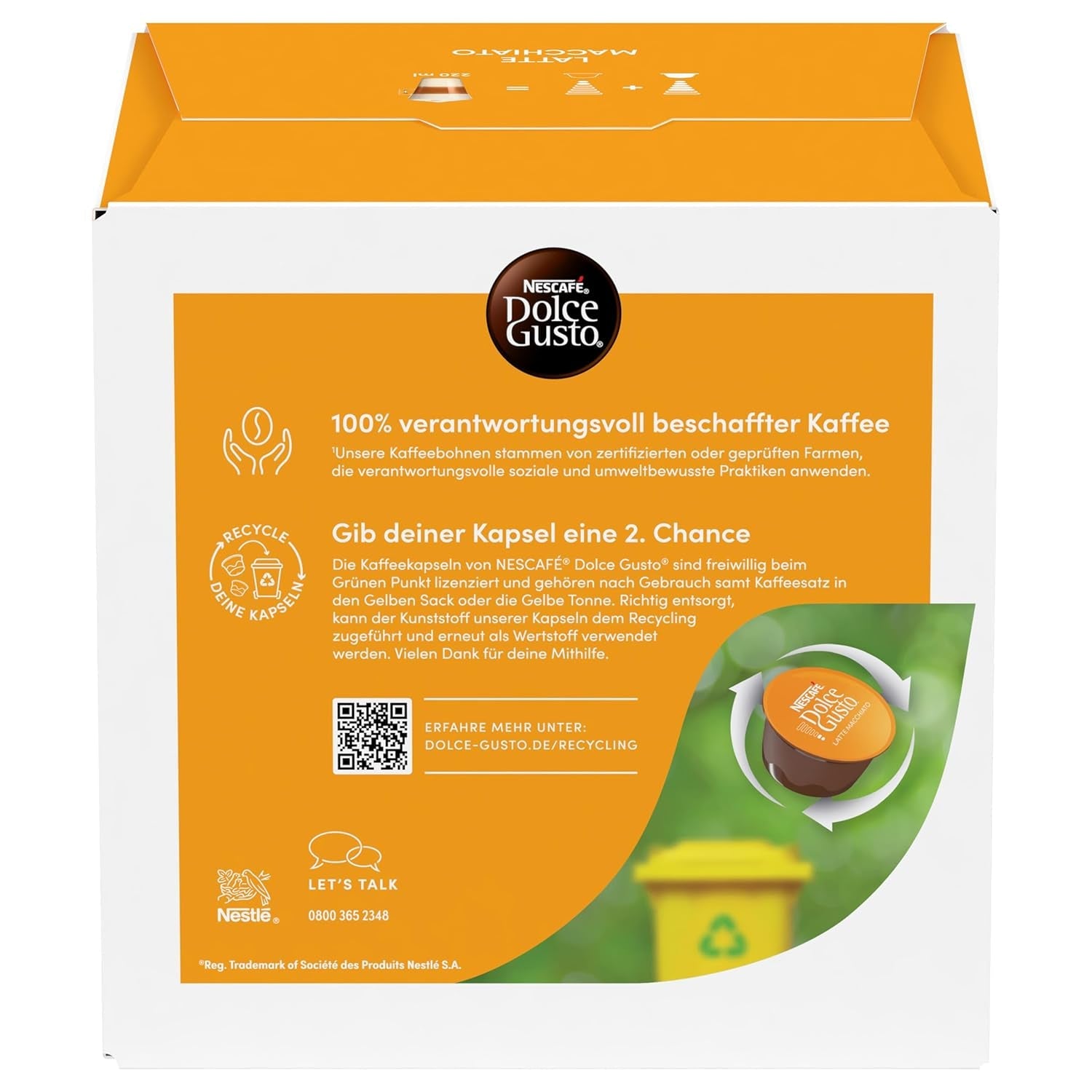 NESCAFÉ DOLCE GUSTO Latte Macchiato Kaffeekapseln Pakiet 6 sztuk (6 x 16 Kapseln)