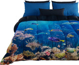 Poszwa na kołdrę PETTI Artigiani Italiani na łóżko podwójne, 100% Made in Italy, Kołdry i kołdry akwariowe Naty Shop Acquario 160 x 190 cm