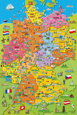 Mapa Niemiec ze zdjęciami (układanka dla dzieci) Puzzle Naty Shop