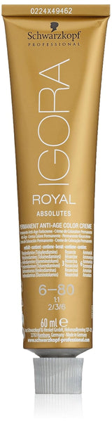 Igora Royal Absolute Age Blend Farba do włosów, 7-560 Średni złoty czekoladowy blond, 60ml Naty Shop Farba do włosów 6-80 Naturalny ciemny rudawy blond 60ml (1 opakowanie)