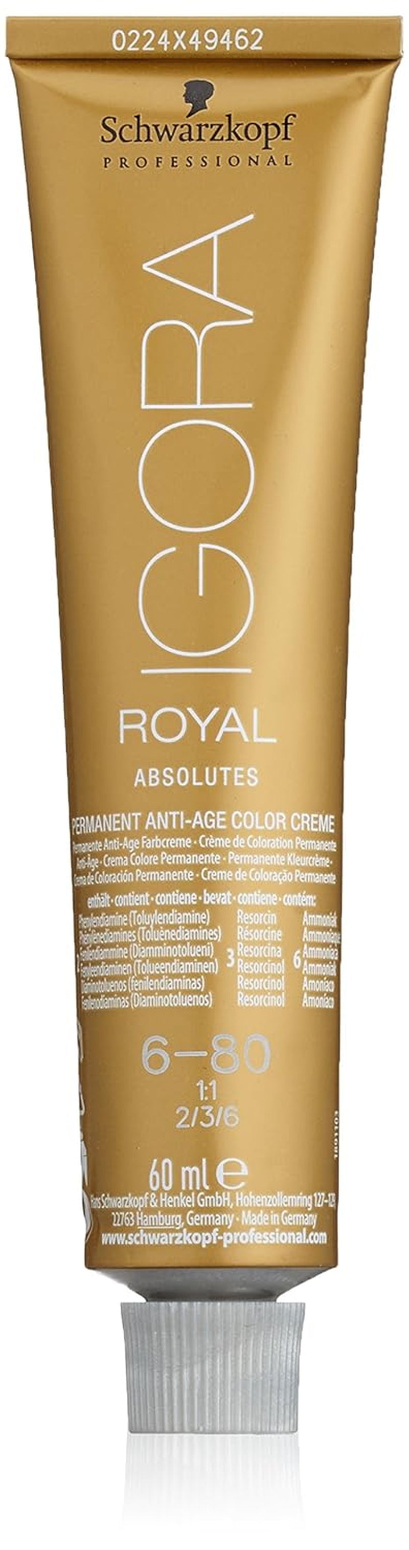 Igora Royal Absolute Age Blend Farba do włosów, 7-560 Średni złoty czekoladowy blond, 60ml Naty Shop Farba do włosów 6-80 Naturalny ciemny rudawy blond 60ml (1 opakowanie)