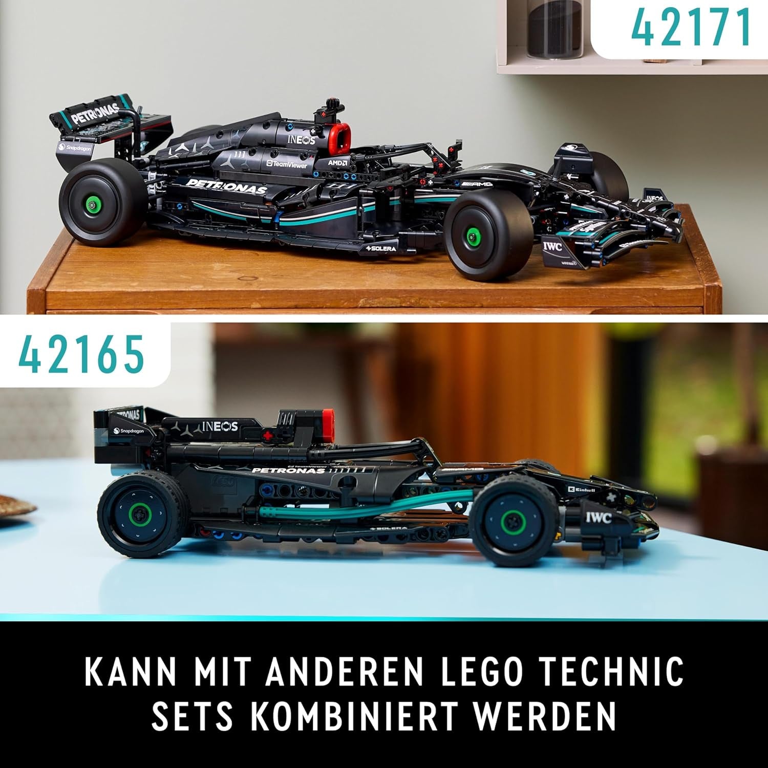 LEGO Technic Mercedes-Amg F1 W14 E Zestaw wyczynowy dla dorosłych, model samochodu wyścigowego w zmniejszonej skali, przedmioty kolekcjonerskie w domu lub biurze, prezenty Formuły 1 dla mężczyzn, kobiet 42171 Zestawy do budowania Besuche w sklepie LEGO