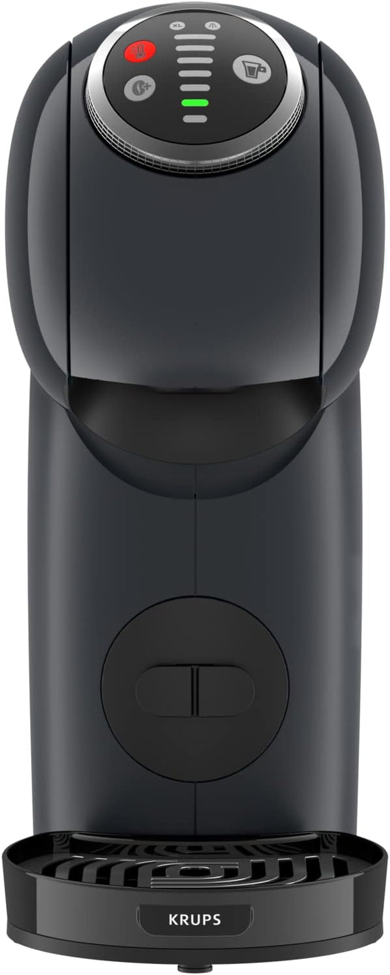 NESCAFÉ Dolce Gusto Genio S Plus firmy Krups, kompaktowy ekspres do kawy na kapsułki, pojemność 0,8 litra, 1500 W, automatyczne ostrzeganie o odkamienianiu, gwiezdna szarość, KP340B