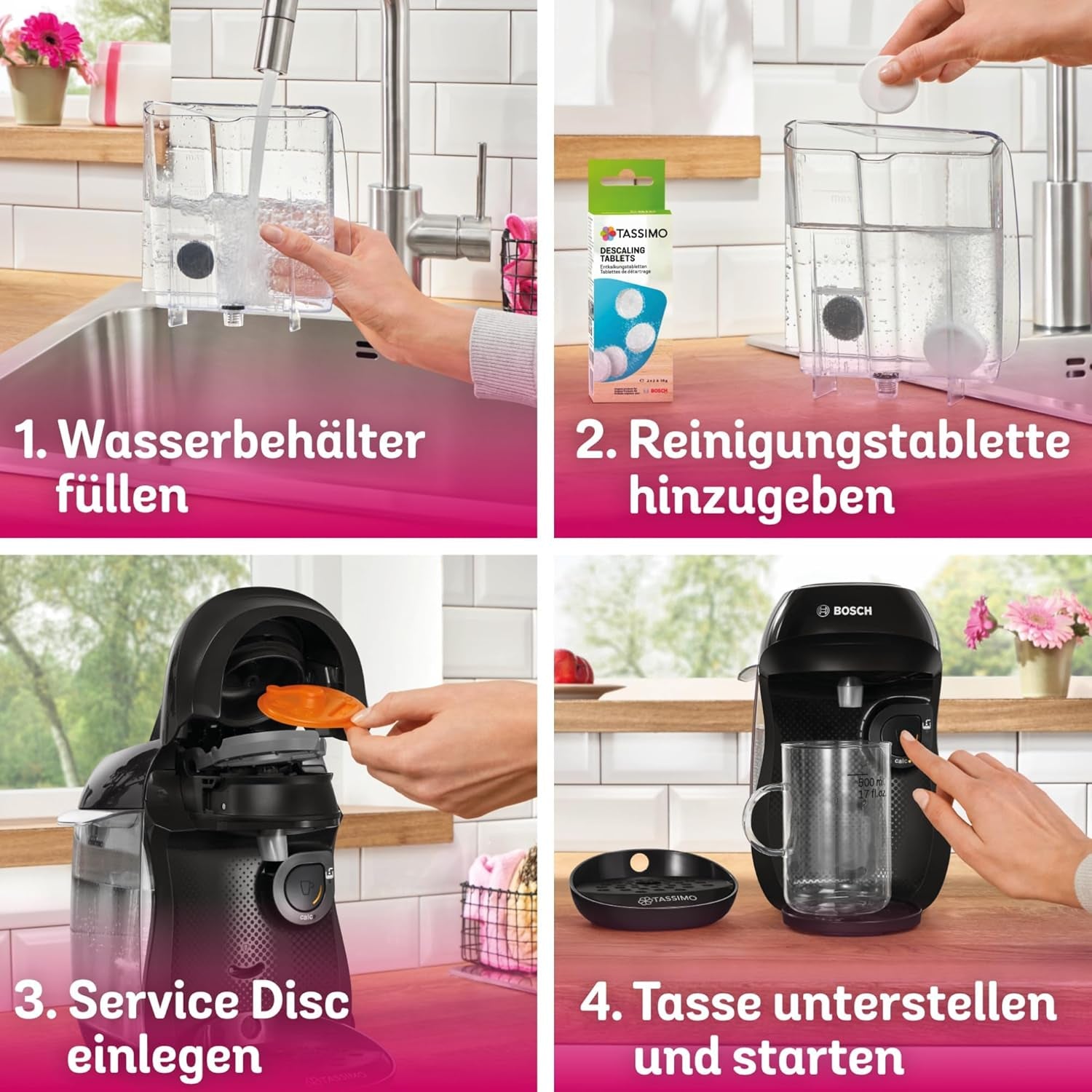 Bosch Tassimo Happy Friendly TAS102E Ekspres do espresso w kapsułkach, ponad 70 napojów, odpowiedni do wszystkich filiżanek, Auto-Stop, zrównoważony, idealne dozowanie, oszczędzający miejsce, 1400 W, czarny